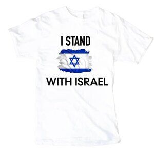 I Stand With Israel Graphic T-Shirt Support Jewish Pride Tee Unisex T-shirt 94